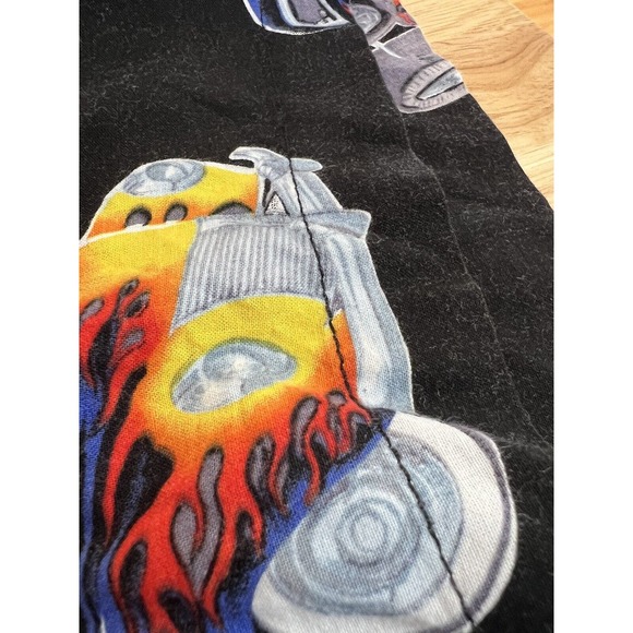 Vintage Hot Rat Rod Hawaiian Shirt Men's L Single Stitch High Seas Trading Co. - Picture 5 of 11